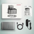 AXAGON ADSA-DC USB3.2 Gen1 - 2x SATA 6G CLONE DUAL HDD Dock Station ASMedia - 2234010