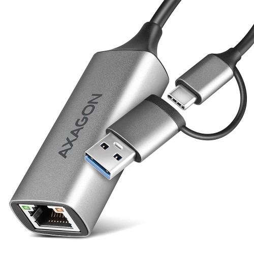 Karta sieciowa AXAGON ADE-TXCA Gigabit Ethernet, USB-C + USB-A - Titanium Grey - 2234078