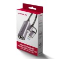 Karta sieciowa AXAGON ADE-TXCA Gigabit Ethernet, USB-C + USB-A - Titanium Grey - 2234077