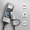 Karta sieciowa AXAGON ADE-TXCA Gigabit Ethernet, USB-C + USB-A - Titanium Grey - 2234075
