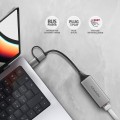 Karta sieciowa AXAGON ADE-TXCA Gigabit Ethernet, USB-C + USB-A - Titanium Grey - 2234071
