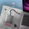 AXAGON CRE-S3 Zewnętrzny czytnik kart USB-A 3.2 Gen 1, 3-gniazdowy, SD/microSD/CF, UHS-II - 2235049