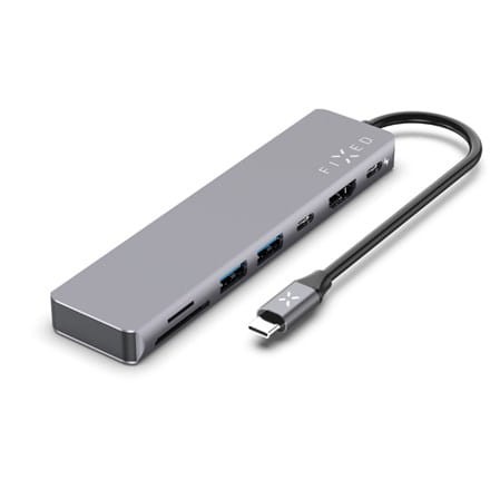 Poprawiono | 7-portowa karta koncentratora USB-C do laptopów i tabletów | FIXHU-CAD-GR - 2236653