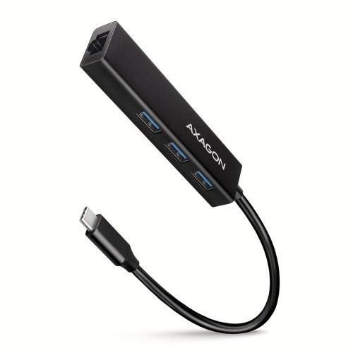 AXAGON HMC-GL3A USB-C Hub, 3x USB-A, Gbit-LAN, czarny - 2236665