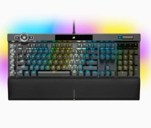 Klawiatura CORSAIR K100 RGB Optical-Mechanical Gaming Keyboard, Backlit RGB LED, CORSAIR OPX RAPIDFIRE, Black PBT Keycaps