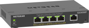 Switch zarządzalny Netgear GS305EP-100PES 4x1GbE PoE 1xGbE 63W