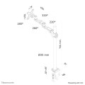 Uchwyt do ekranów Neomounts FPMA-D935POLE70 biurkowy 10"-30" max VESA 100x100 max 10 kg Silver - 2250343