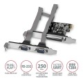 Karta sieciowa AXAGON PCEA-PSN PCIe z 1 portem równoległym + 2 portami szeregowymi - chipset ASIX AX99100 - 2259876