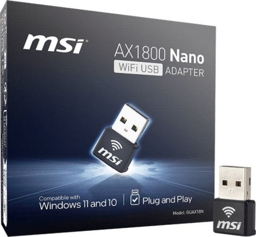 Karta sieciowa MSI 302-8ZE30XE-000 NANO. Wifi 6 - 2260675