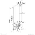 Uchwyt sufitowy do ekranów Neomounts FPMA-C100WHITE 10"-30" Vesa 200x100 max 12 kg biały - 2249663