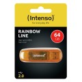 Intenso Rainbow Line pamięć USB 64 GB USB Typu-A 2.0 Pomarańczowy - 2252624
