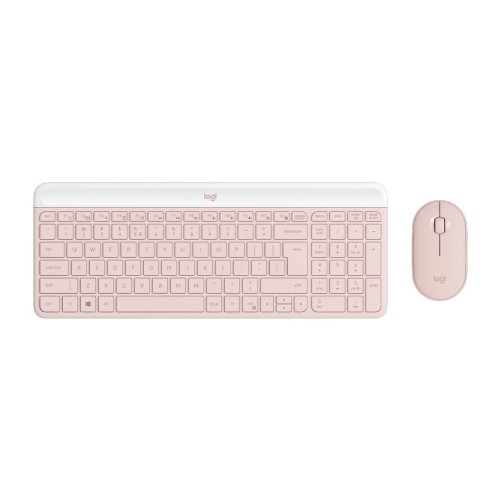 Zestaw bezprzewodowy klawiatura + mysz Logitech MK470 różowy - 2262525