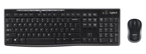 Logitech Wireless Combo MK270 klawiatura Dołączona myszka Uniwersalne RF Wireless Słowacki Czarny