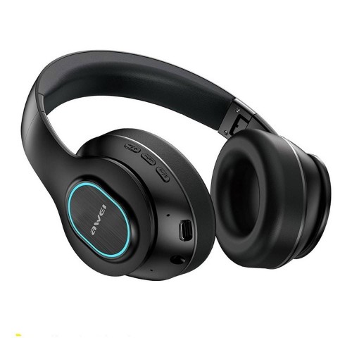 Słuchawki z mikrofonem Awei A100BL Bluetooth czarne - 1525338