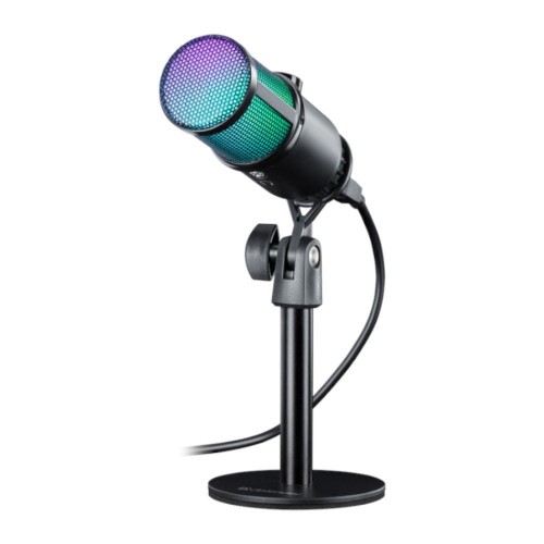 Mikrofon przewodowy Defender GLOW GMC 400 ze statywem STREAM strumieniowy RGB USB - 2266746