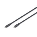 Kabel połączeniowy DIGITUS silikonowy USB-C - USB-C, USB 3.2 Gen1 5G 4K 100W, 2m czarny - 2267842