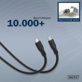 Kabel połączeniowy DIGITUS silikonowy USB-C - USB-C, USB 3.2 Gen1 5G 4K 100W, 2m czarny - 2267845