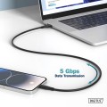 Kabel połączeniowy DIGITUS silikonowy USB-C - USB-C, USB 3.2 Gen1 5G 4K 100W, 2m czarny - 2267850
