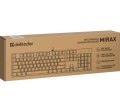 Klawiatura przewodowa Defender MIRAX GK-352 MECHANICZNA podświetlana gaming RGB outemu blue - 2273291