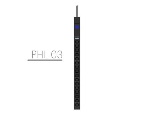 LISTWA ZASILAJĄCA RACK PDU 19" POWERWALKER 10A 16X IEC C13 3M IEC C14 MIERNIK PIONOWA CZARNA - 2249760