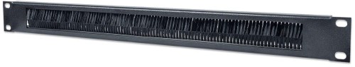 Przepust kablowy szczotkowy 1U rack 19, czarny - 2254719