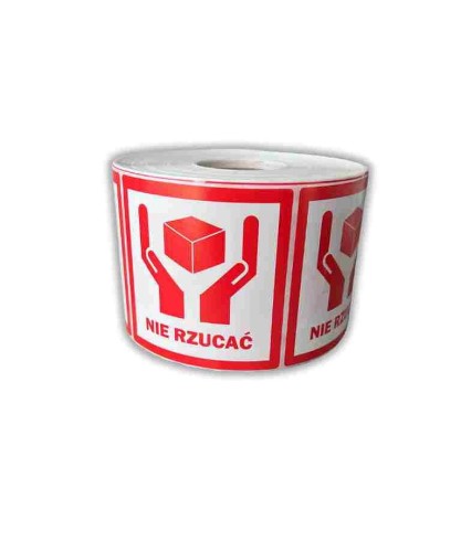 BSTech Etykieta samoprzylepna "NIE RZUCAĆ" 80x80 1000 szt - 2278364