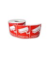 BSTech Etykieta samoprzylepna "Pakowane pod nadzorem kamer" 80x80 1000 szt - 2278372