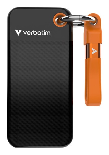 Dysk SSD zewnętrzny Verbatim Pocket SSD 1TB USB-C 3.2 Gen 2 czarny/pomarańczowy - 2278832