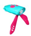 Lampka rowerowa z klaksonem HORNIT Mini PINK - TURQ 5353PITQ - 1198839