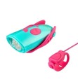 Lampka rowerowa z klaksonem HORNIT Mini PINK - TURQ 5353PITQ - 1198840