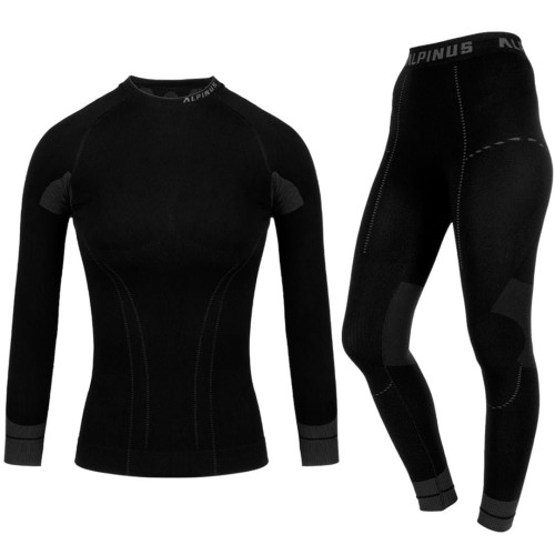 Bielizna termoaktywna damska Alpinus Tactical Base Layer Set czarno-szara GT18370 - 1950456