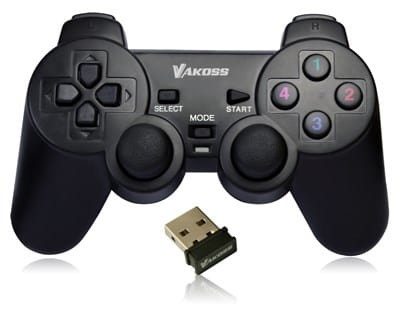 Gamepad bezprzewodowy VAKOSS GP-4705BK USB funkc Dual Shock - 2014067