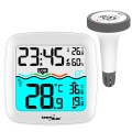 Stacja pogodowa GreenBlue GB216 z termometrem basenowym, zasięg 60m, czujnik pływający, temperatura, godzina, kalendarz, DCF - 1316019