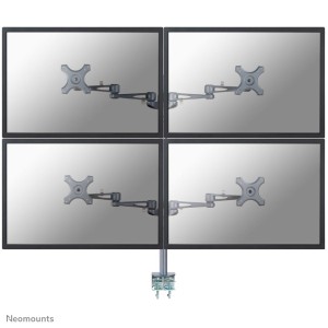 Uchwyt do ekranów Neomounts FPMA-D935D4 biurkowy 10"-27" max VESA 100x100 max 6 kg Silver
