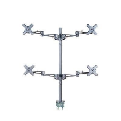 Uchwyt do ekranów Neomounts FPMA-D935D4 biurkowy 10"-27" max VESA 100x100 max 6 kg Silver - 2280673