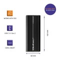 Obudowa/kieszeń Qoltec NV2270 na dysk M.2 SSD | SATA | NVMe | USB-C | 2TB - 1849050