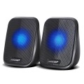 Głośniki Audiocore AC835 komputerowe 6W USB minijack czarne LED - 2162751