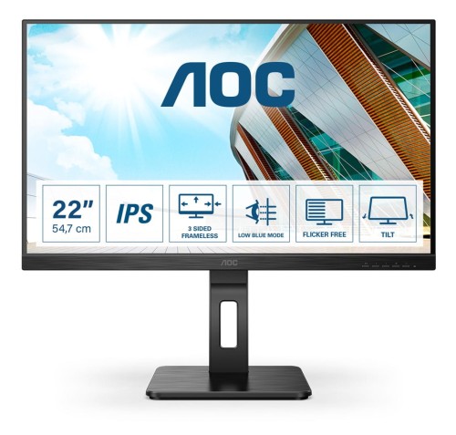 Monitor AOC 21,5" 22P2Q VGA DVI HDMI 2xDP 4xUSB 3.1 głośniki - 2059065