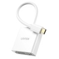 UNITEK ADAPTER USB-C-DVI 1080P@60HZ,BIAŁY,15CM M/F - 2279740