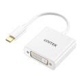 UNITEK ADAPTER USB-C-DVI 1080P@60HZ,BIAŁY,15CM M/F - 2279743