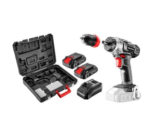 Wiertarko-wkrętarka aku Energy+ 18V, Li-Ion, 2 aku 2Ah, ładowarka, walizka, 58G022-SET2 Graphite - 1736593
