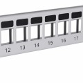 Patch panel pusty Lanberg PPKS-1024-S 24 port 1U 19" do modułów keystone szary - 2290475