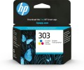 HP 303 TRI-COLOR ORIGINAL INK/EN/RU/FR/PL/CZ/HU CARTRIDGE - 2216644