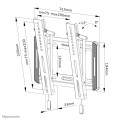 Uchwyt ścienny do ekranów WL35-550BL12 Neomounts 45 kg czarny max VESA 200x200 - 2290971