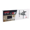 Uchwyt do TV Maclean MC-423, max VESA 800x600, 43-100", 80kg, reg.kąta w pionie i poziomie, profil 50-500mm, czarny - 2069641