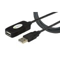Kabel/Przedłużacz Techly USB 2.0 A-A M/F aktywny 10m czarny - 2130502