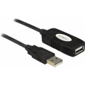 Kabel/Przedłużacz Techly USB 2.0 A-A M/F aktywny 10m czarny - 2292144