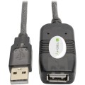 Kabel/Przedłużacz Techly USB 2.0 A-A M/F aktywny 10m czarny - 2292142