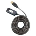 Kabel/Przedłużacz Techly USB 2.0 A-A M/F aktywny 10m czarny - 2292145