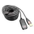 Kabel/Przedłużacz Techly USB 2.0 A-A M/F aktywny 10m czarny - 2292146